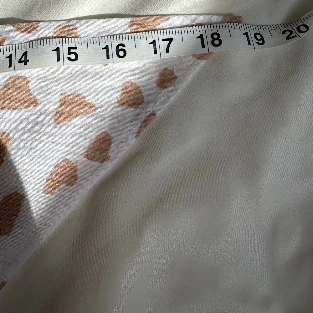 NWT Blush & Fluff Strawberry Cow Print Dog Bandana, White and Pink, Size M